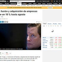 La fusin y adquisicin de empresas cae un 18 % hasta agosto